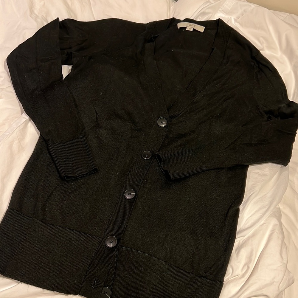 LOFT black tissue cardigan